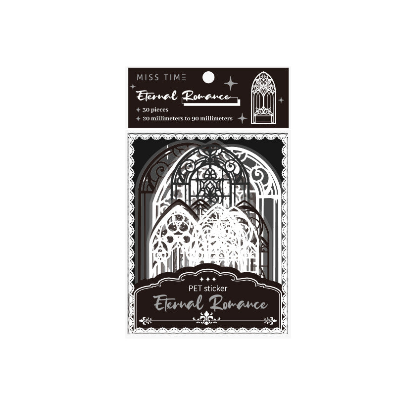 30pcs Lace PET Stickers LMYH