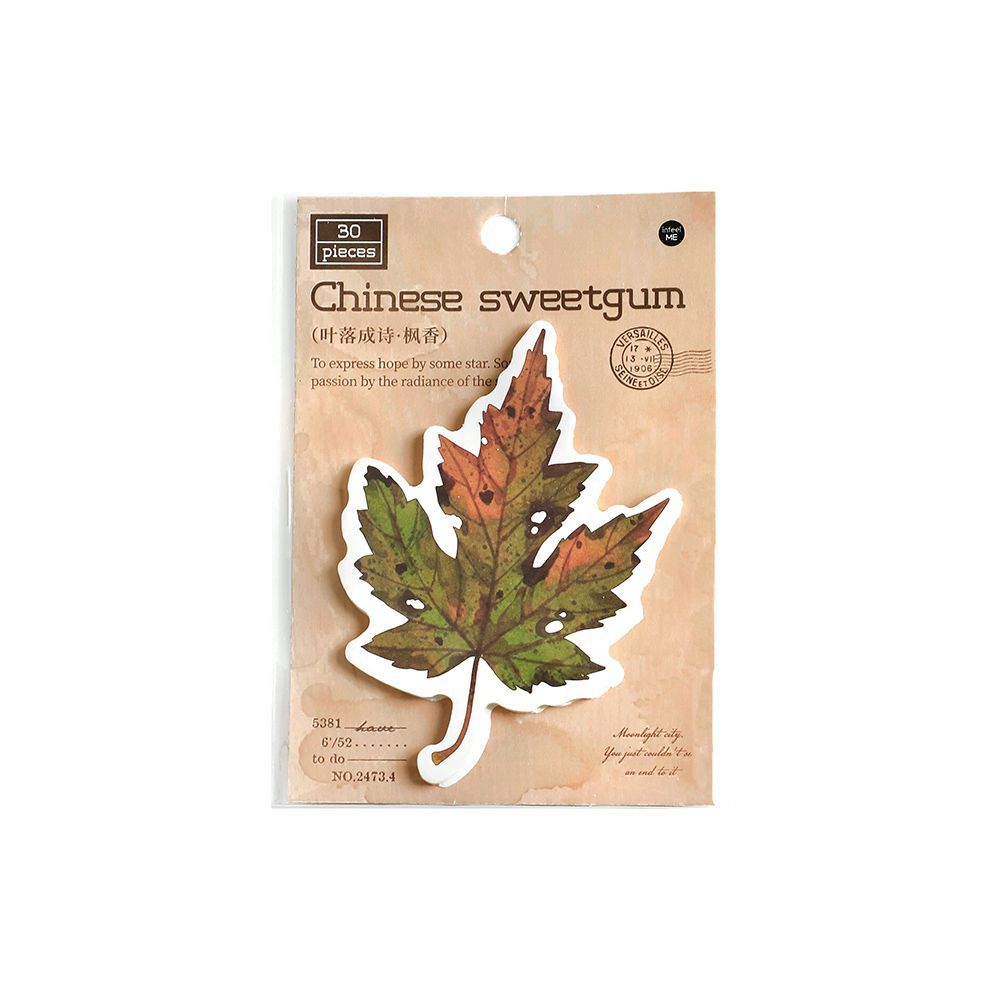 30 Pcs Leaf Notepad YLCS