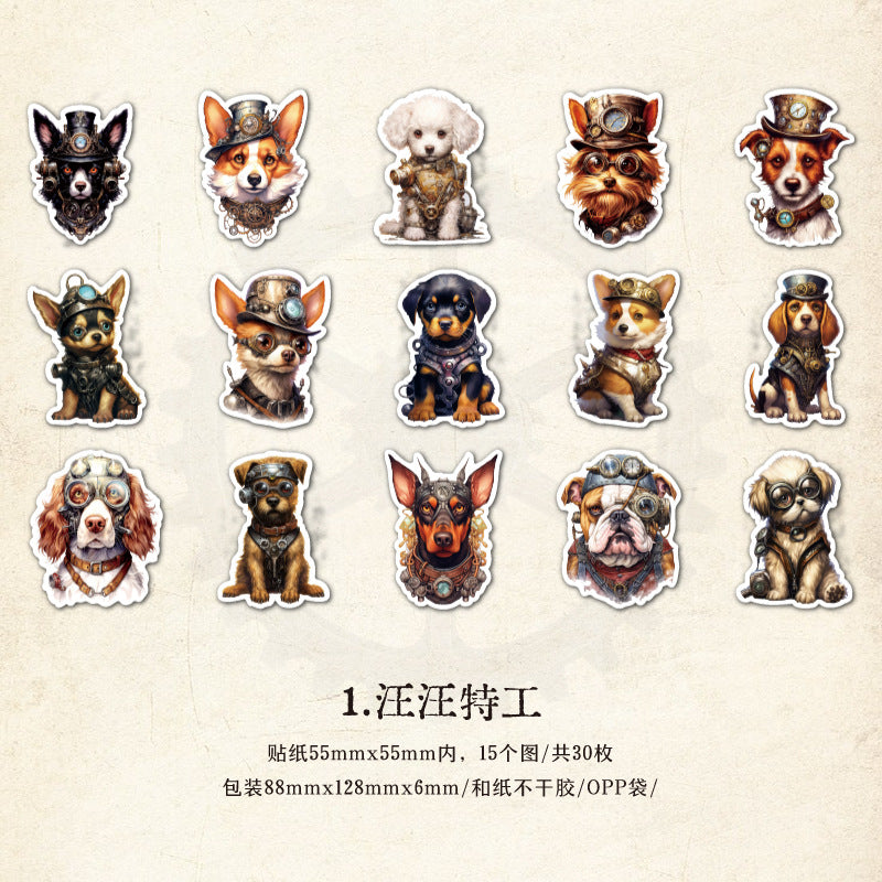 30pcs Animal Washi Stickers JXST