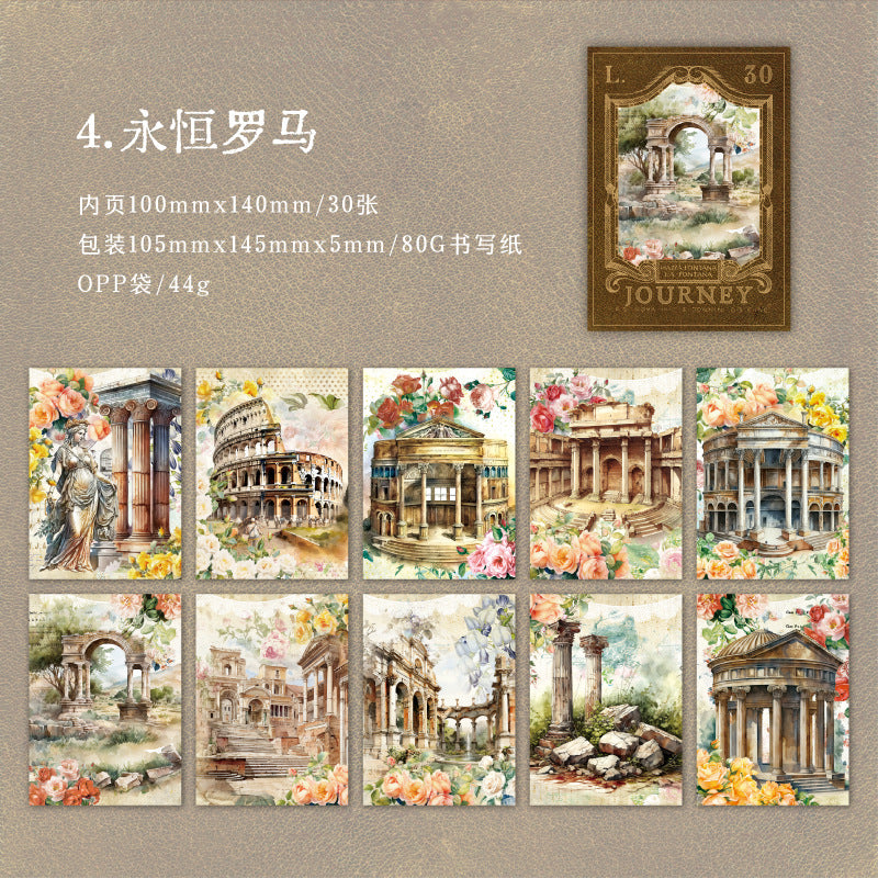 30PCS Vintage Scrapbook Paper TZWF