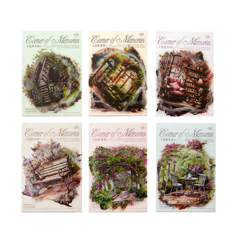 10 Pcs House and Garden PET Stickers JYDJL