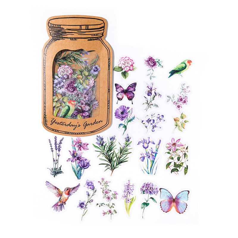 60Pcs PET Flower Stickers ZRWWPZ