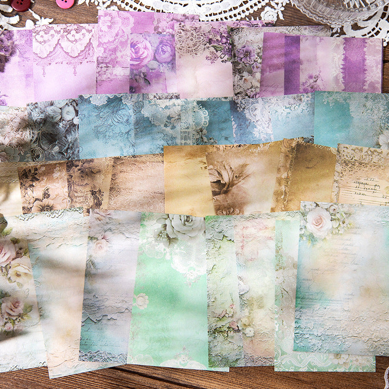 40pcs Vintage Scrapbook Paper CSJX