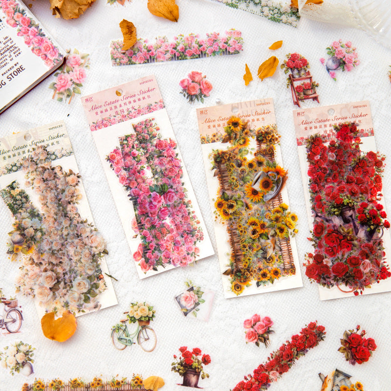 30pcs Garden PET Stickers ALSZY