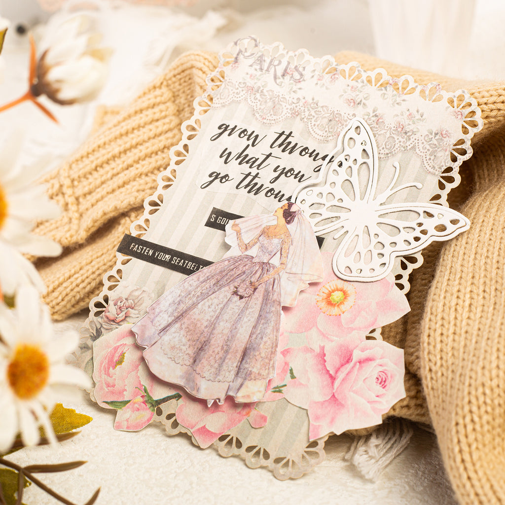 10pcs Lace Scrapbook Paper YYHF