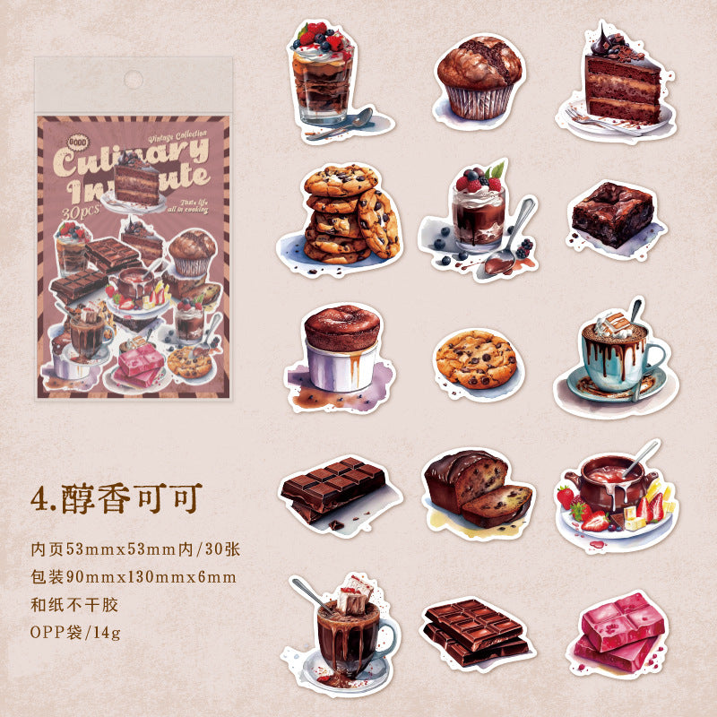 30Pcs Dessert Stickesr MSXY