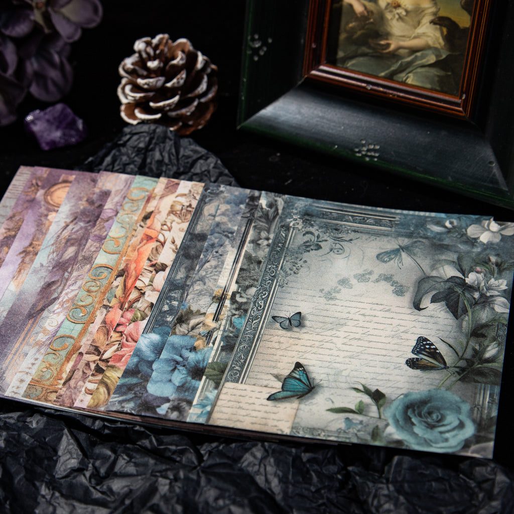 30Pcs Vintage Scrapbook Paper BLKHY