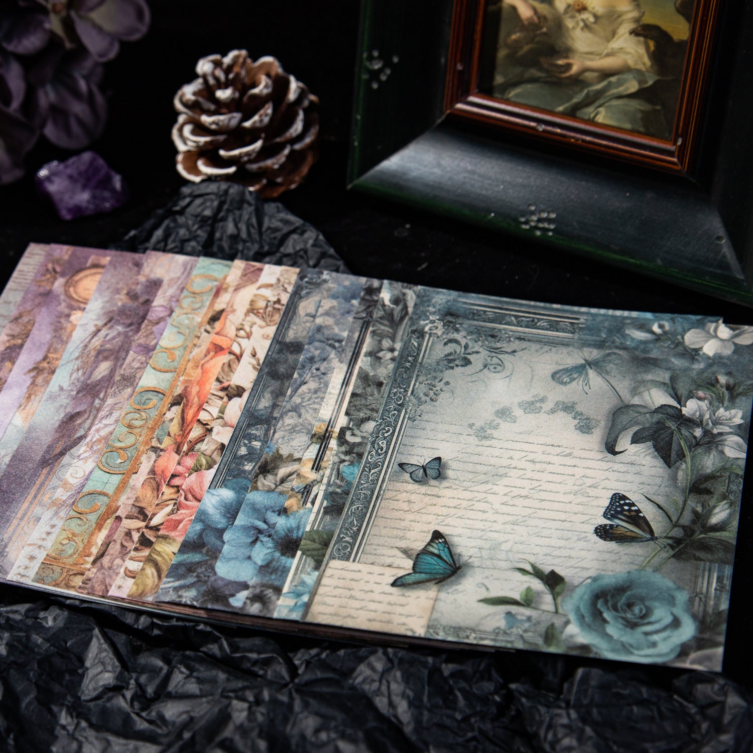 30Pcs Vintage Scrapbook Paper BLKHY