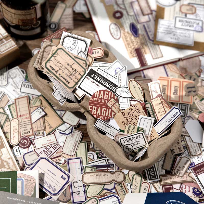 Biuze Vintage Tickets Stickers TLR02