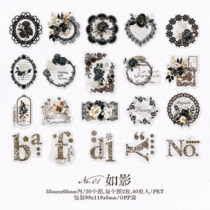 20pcs PET Frame Stickers JPJL