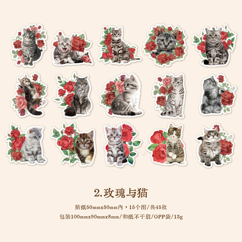 50PCS Cat Washi Stickers MMSJ