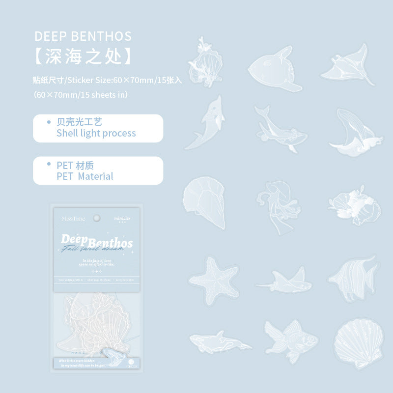 10pcs White Ink PET Stickers MGMY