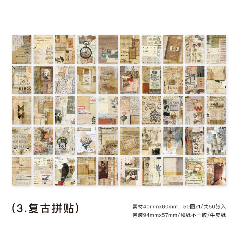 50 Pcs Washi Stickers Book FXLM