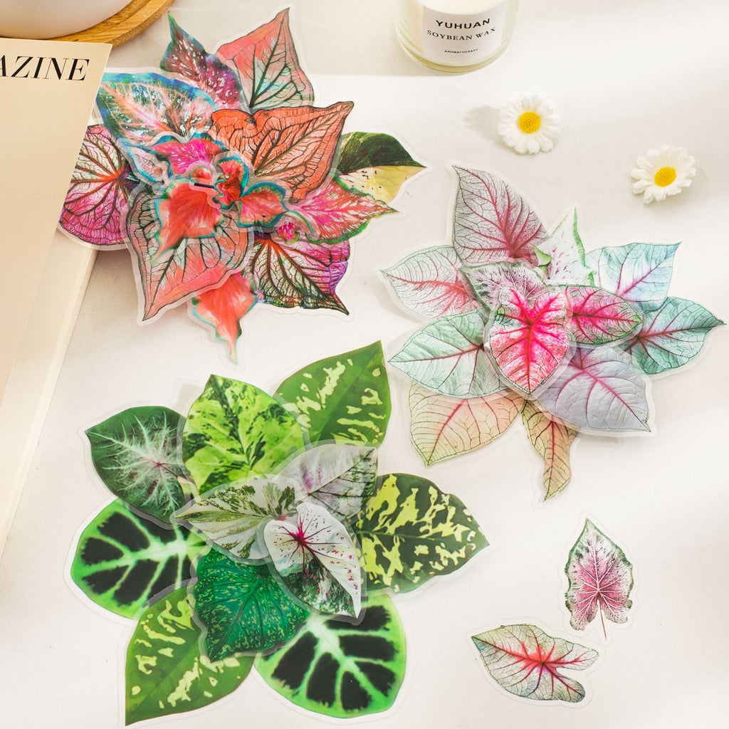 30pcs PET Leaf Stickers FZSY