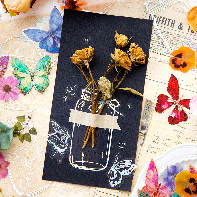 40pcs PET Butterfly Stickers DWHY