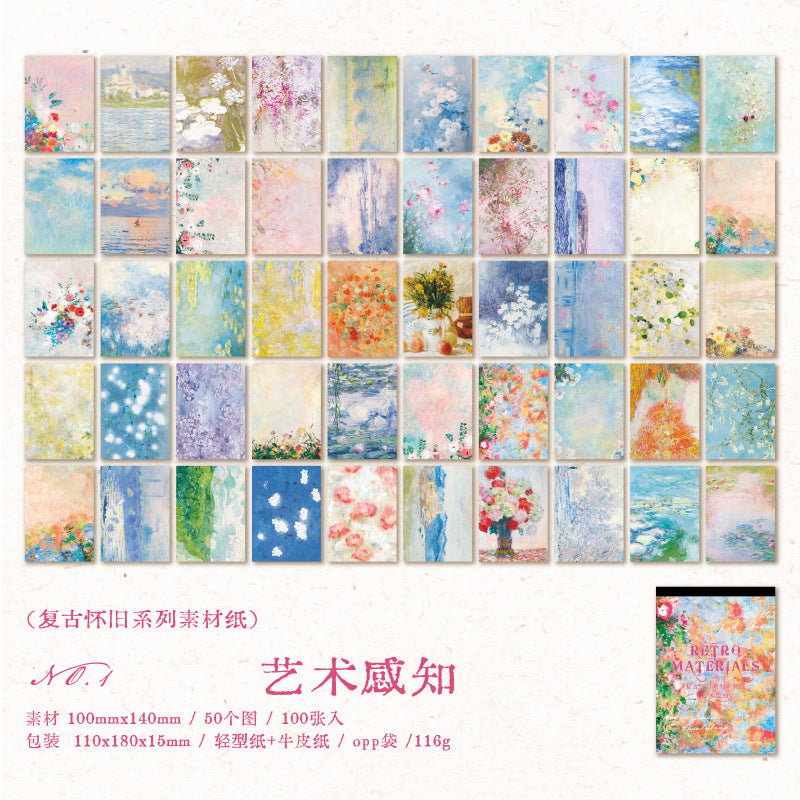 100 sheet Vintage Scrapbook Paper FGHJ