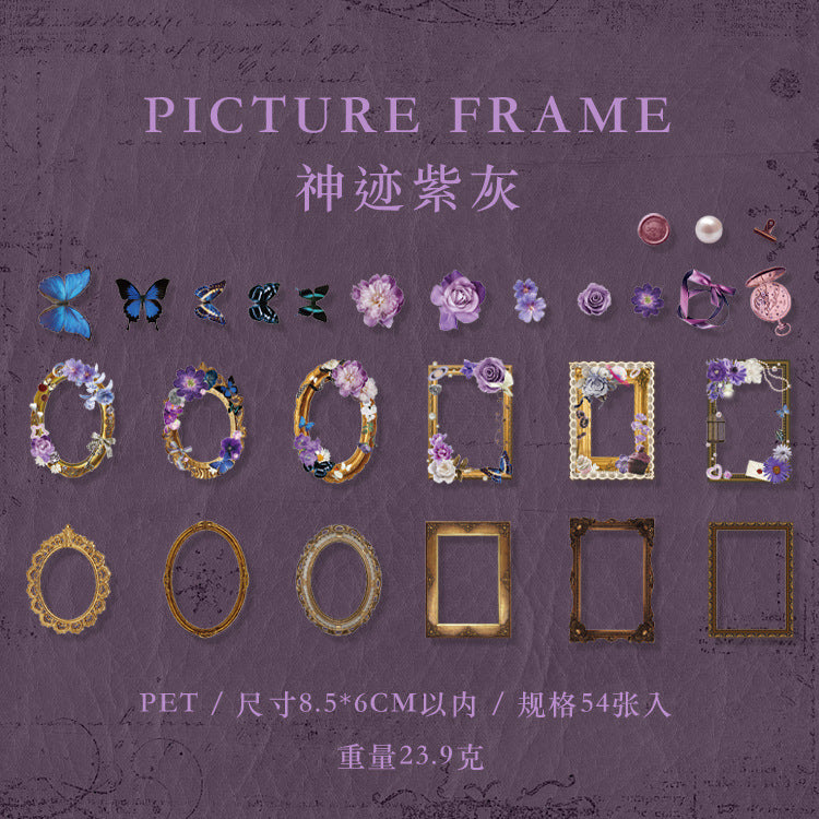 54pcs Boxed Frame Stickers YLFH