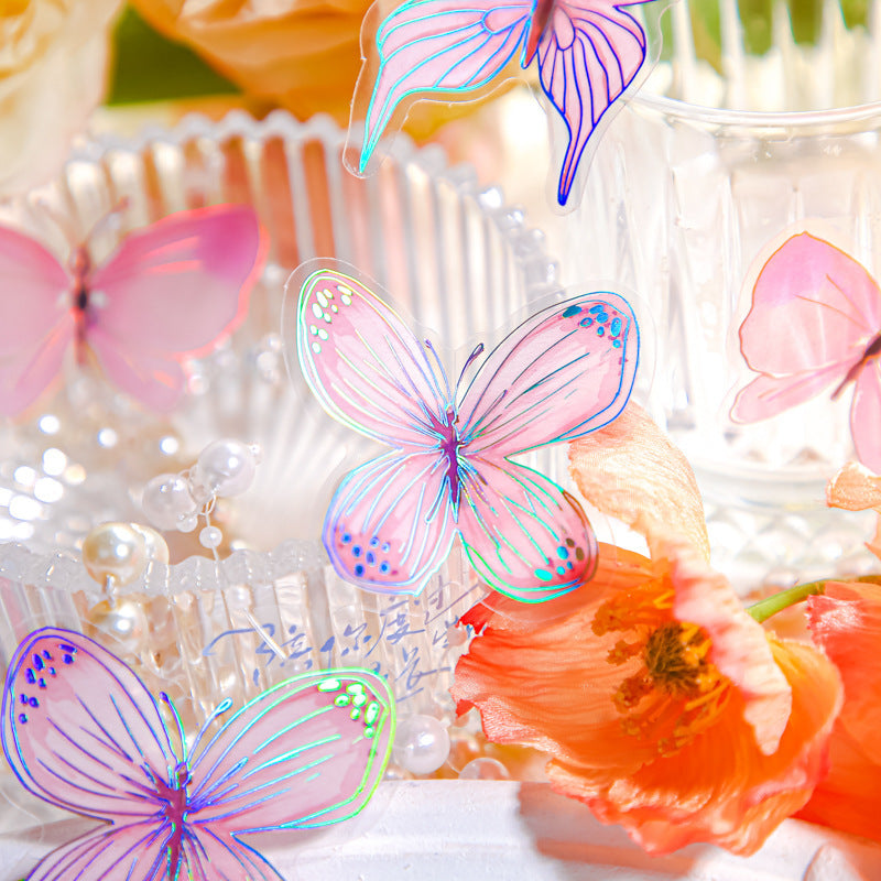 40PCS PVC Flower Stickers HZYS