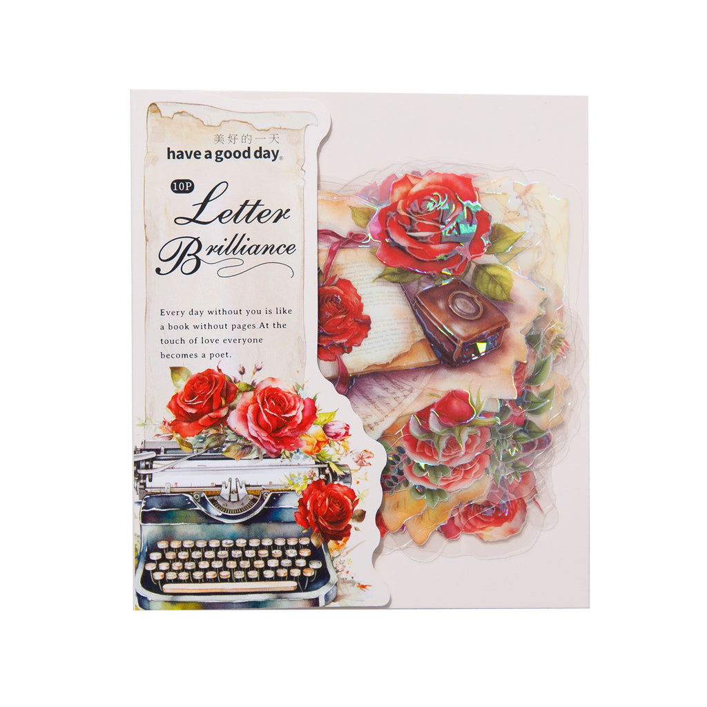 10pcs Vintage PET Stickers SXYC