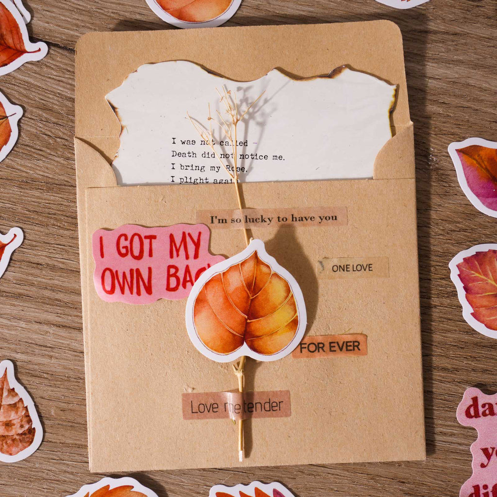 46pcs Fall Leaf Stickers FSQX