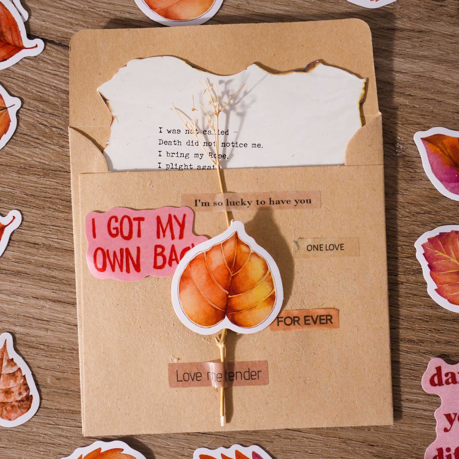 46pcs Fall Leaf Stickers FSQX