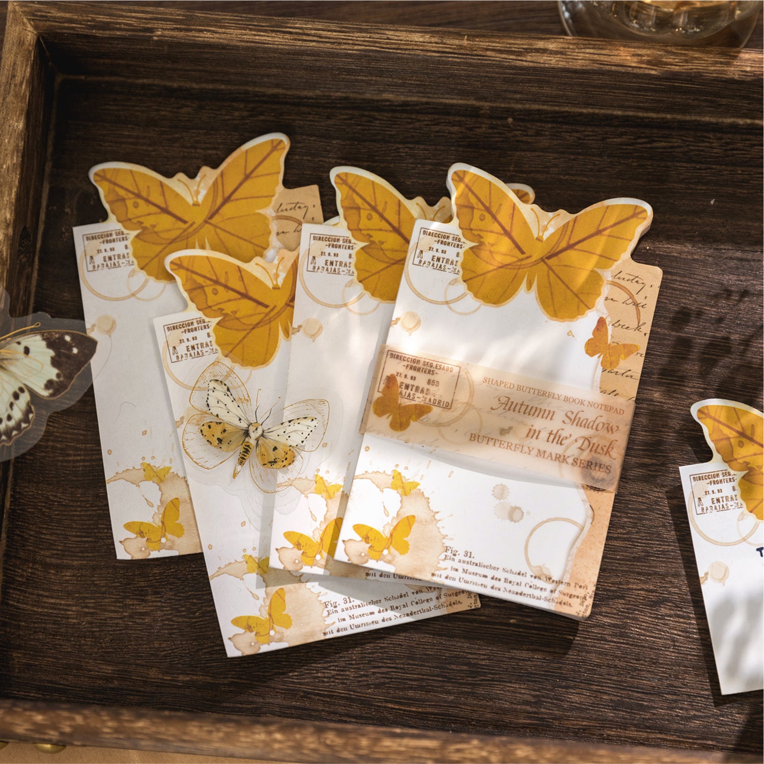 50 Pcs Vintage Butterfly Scrapbook Paper HDYJ