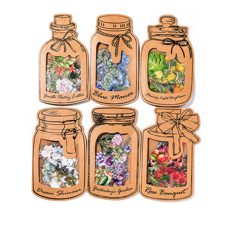 60Pcs PET Flower Stickers ZRWWPZ