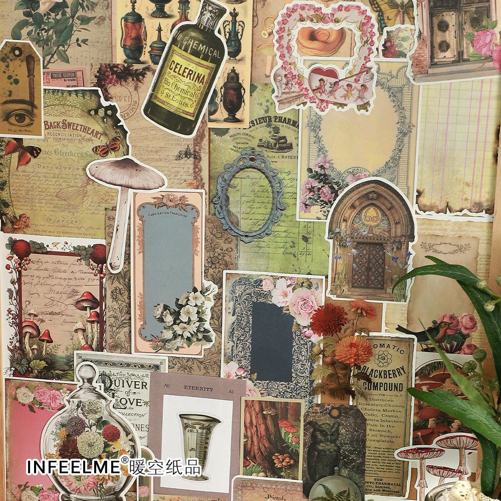 60Pcs Junk Journal Supplies Kit JYL