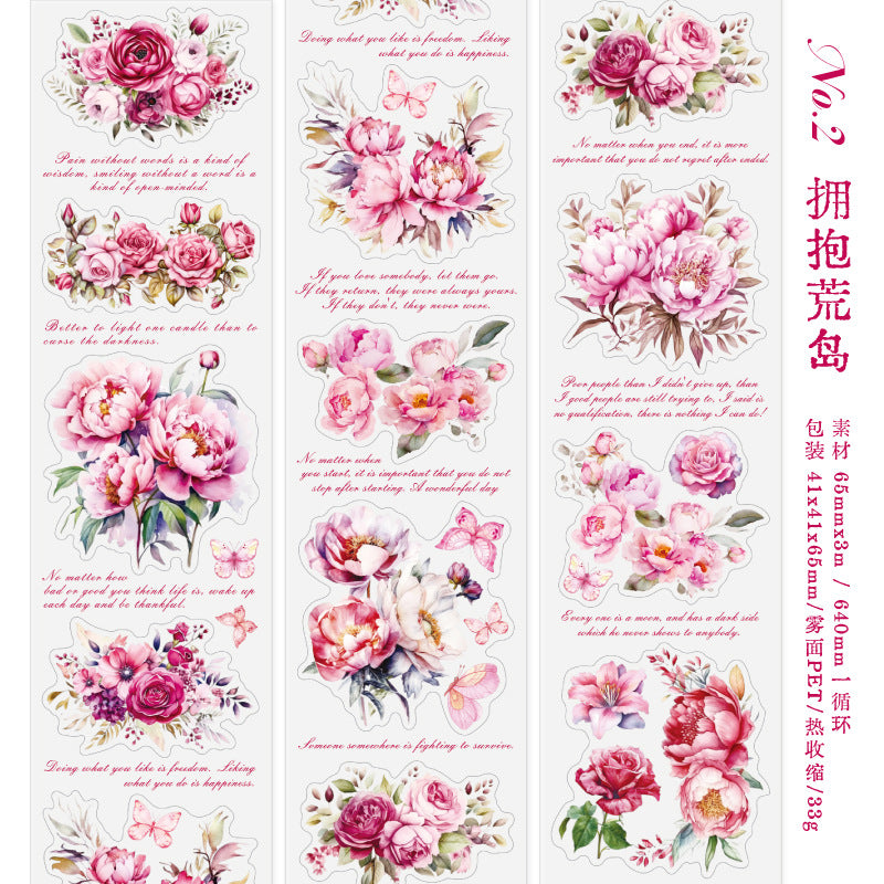 1 Roll Flowers PET Tape HHYLK