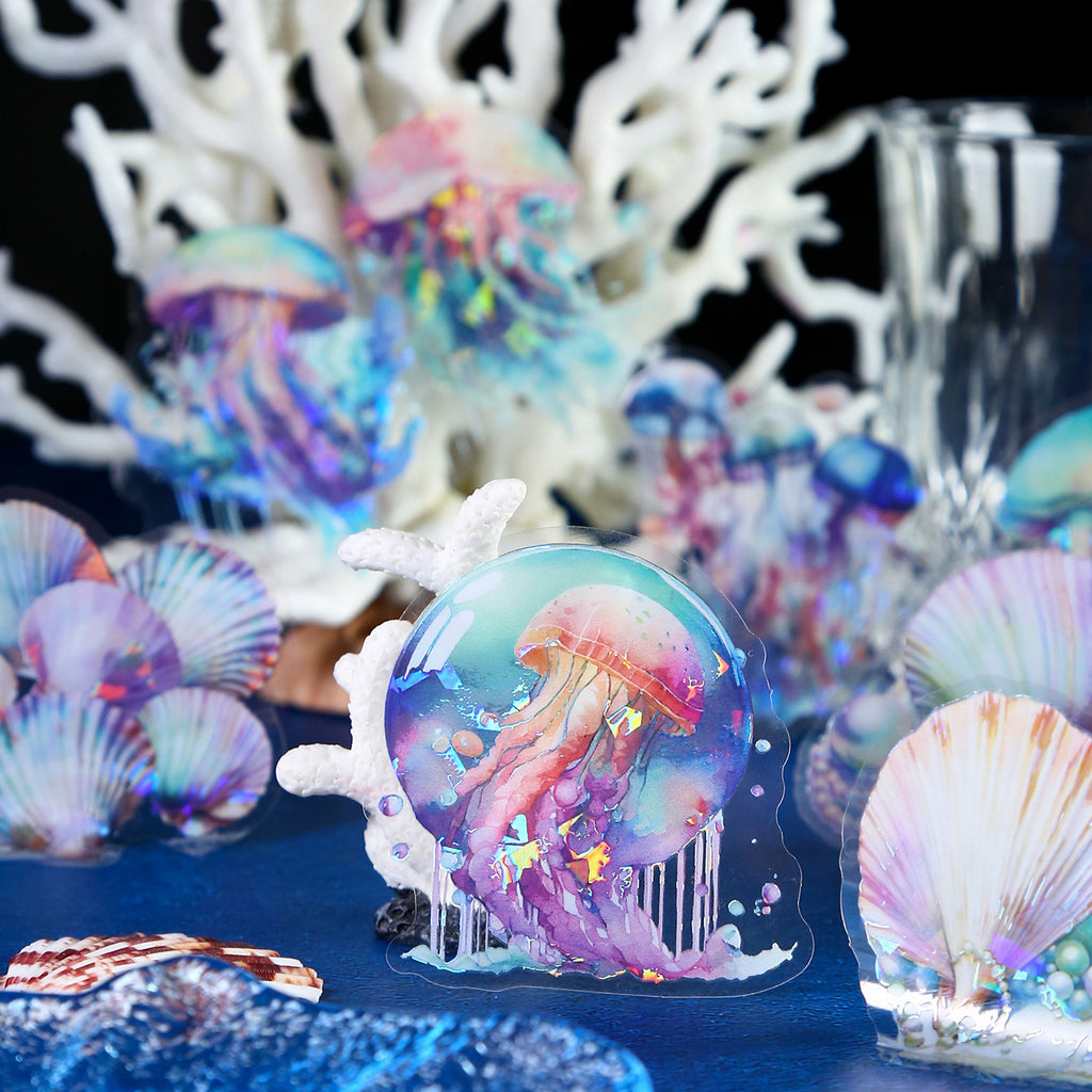 10pcs PET Ocean Stickers HYZX