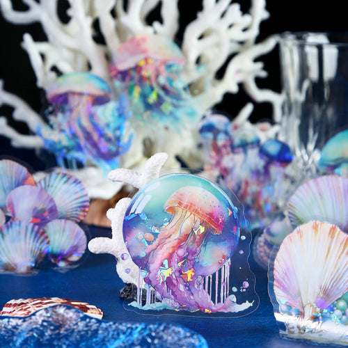 10pcs PET Ocean Stickers HYZX