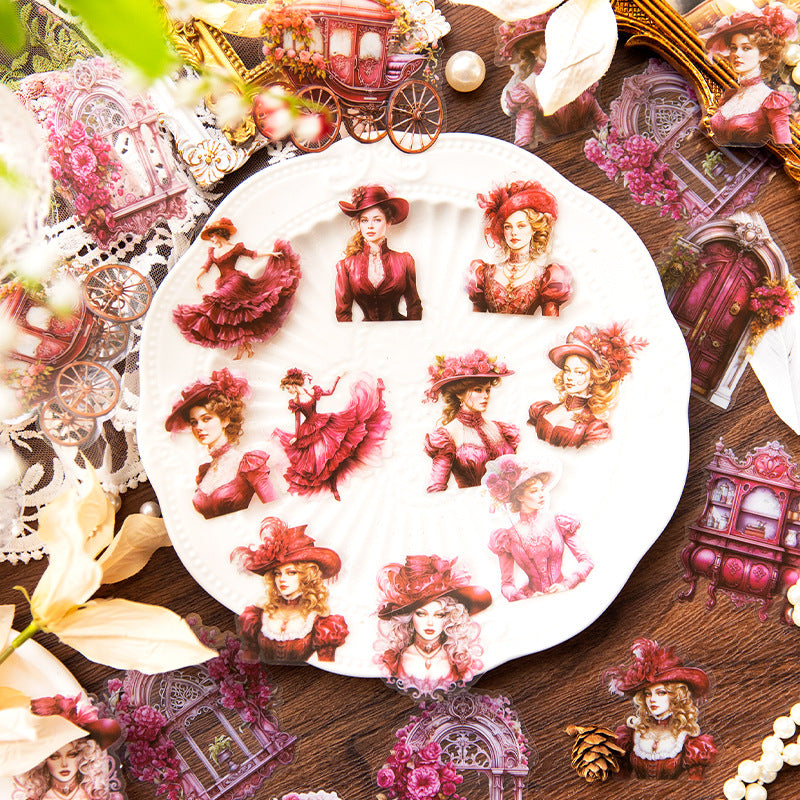 30 Pcs Castle Lady PET Stickers GBGZ