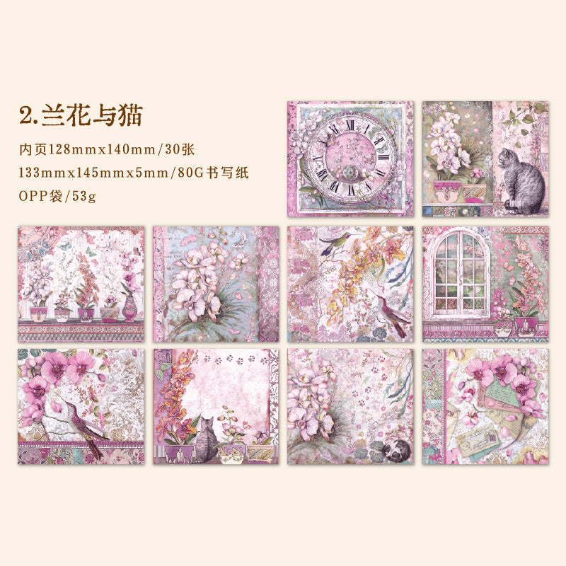 30 sheets Garden Scrapbook Paper LMZY