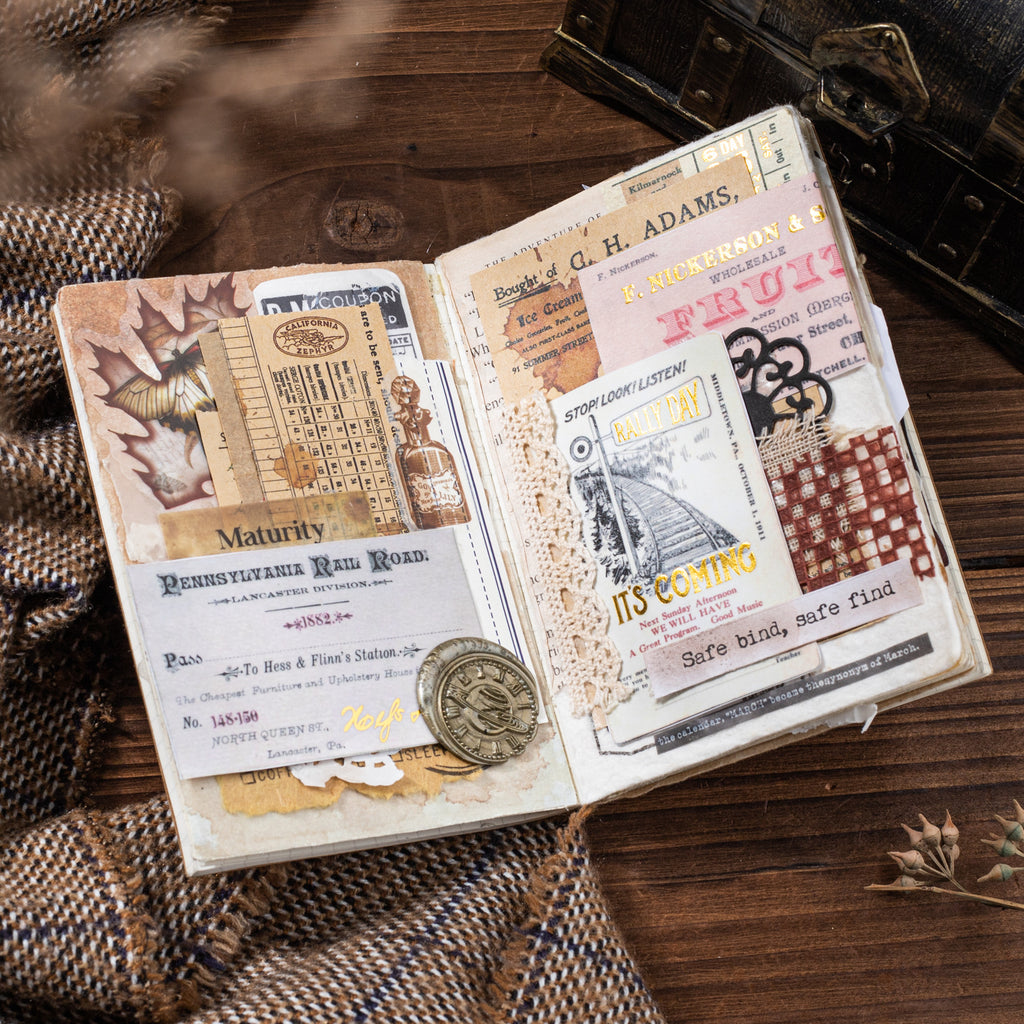 20pcs Vintage Ticket Stickers SJLC