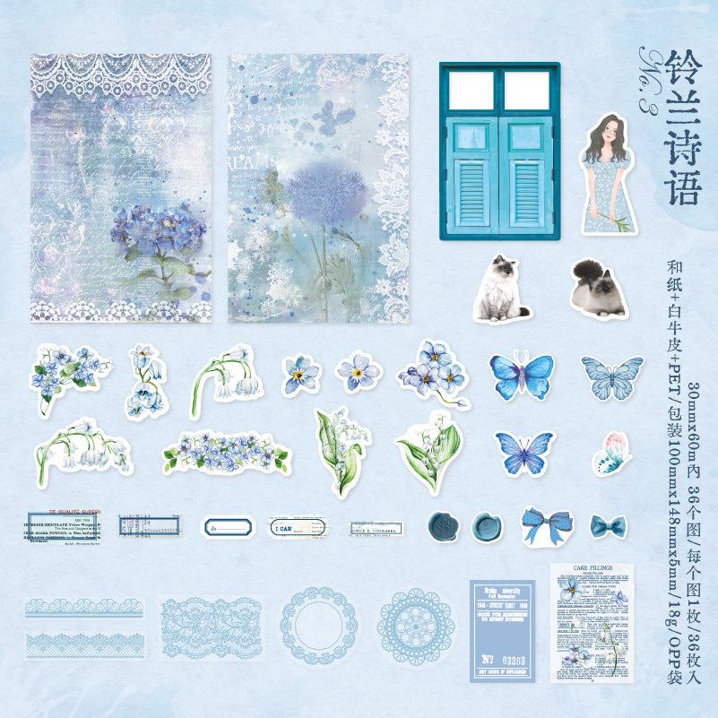 36pcs Scrapbook Supplies Kit YBMS