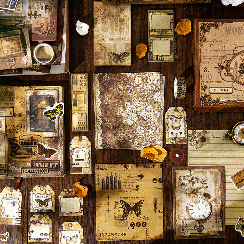 153pcs Junk Journal Supplies Kit with 80 Sheets Notebook YYQS