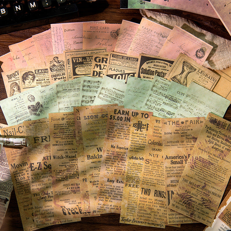30pcs Vintage Scrapbook Paper HXZK