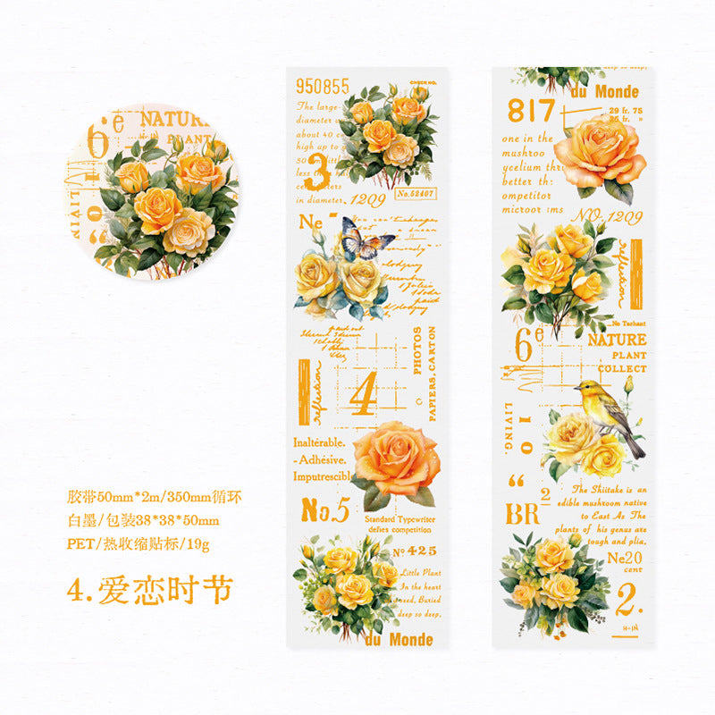 1 Roll PET Rose Stickers MGSQS
