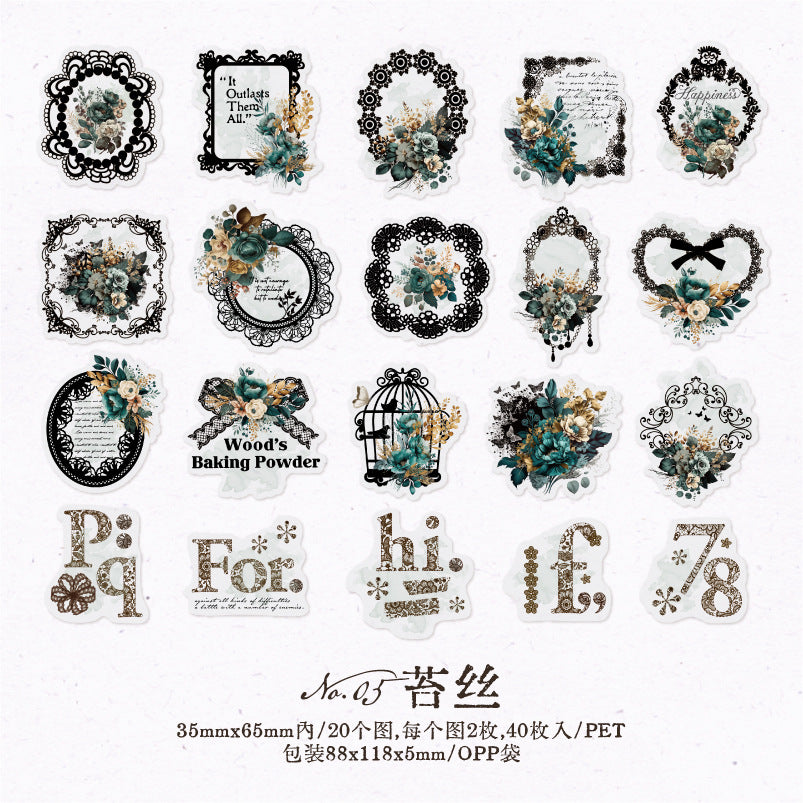 20pcs PET Frame Stickers JPJL
