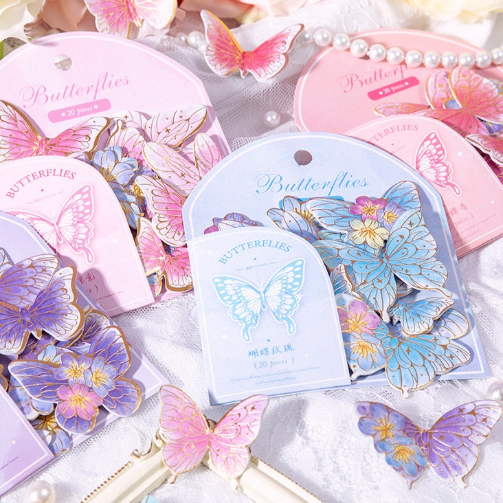 20pcs Butterfly Stickers JDWY