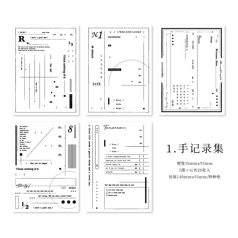 30 Pcs Junk Journal Notepad Paper YYXJ