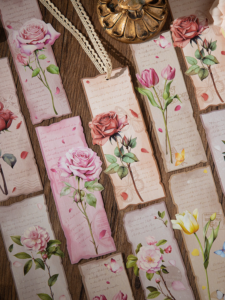 15pcs Rose Theme Scrapbook Supplies HDLX