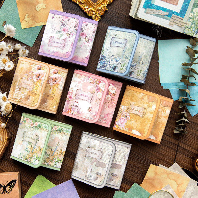 100pcs Vintage Scrapbook Paper QYYZ