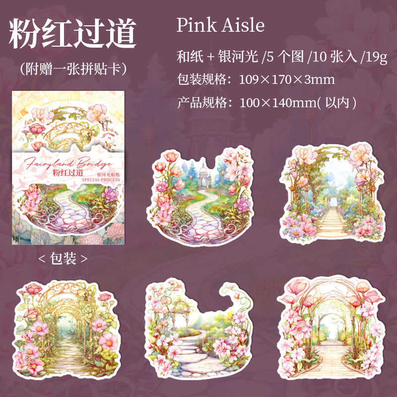 10Pcs Bridge Washi Stickers XJZQ