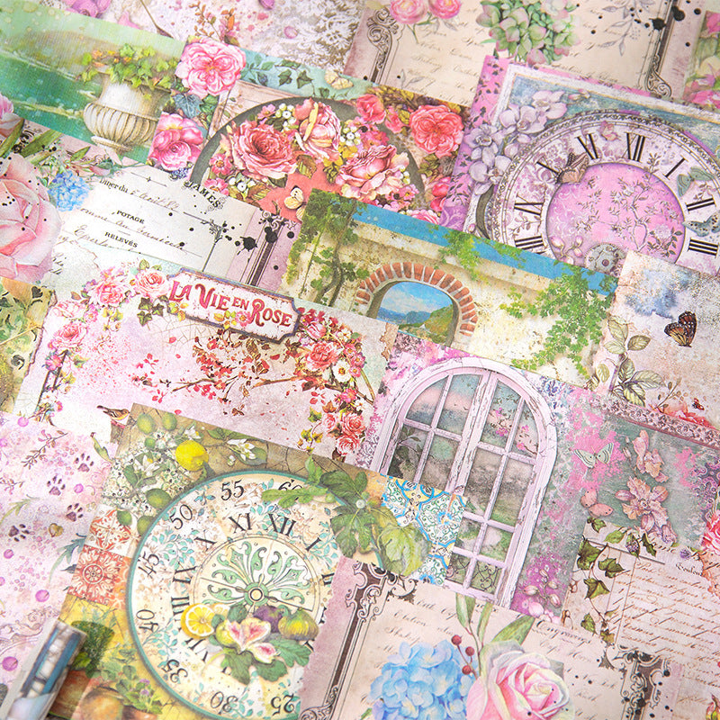 30 sheets Garden Scrapbook Paper LMZY