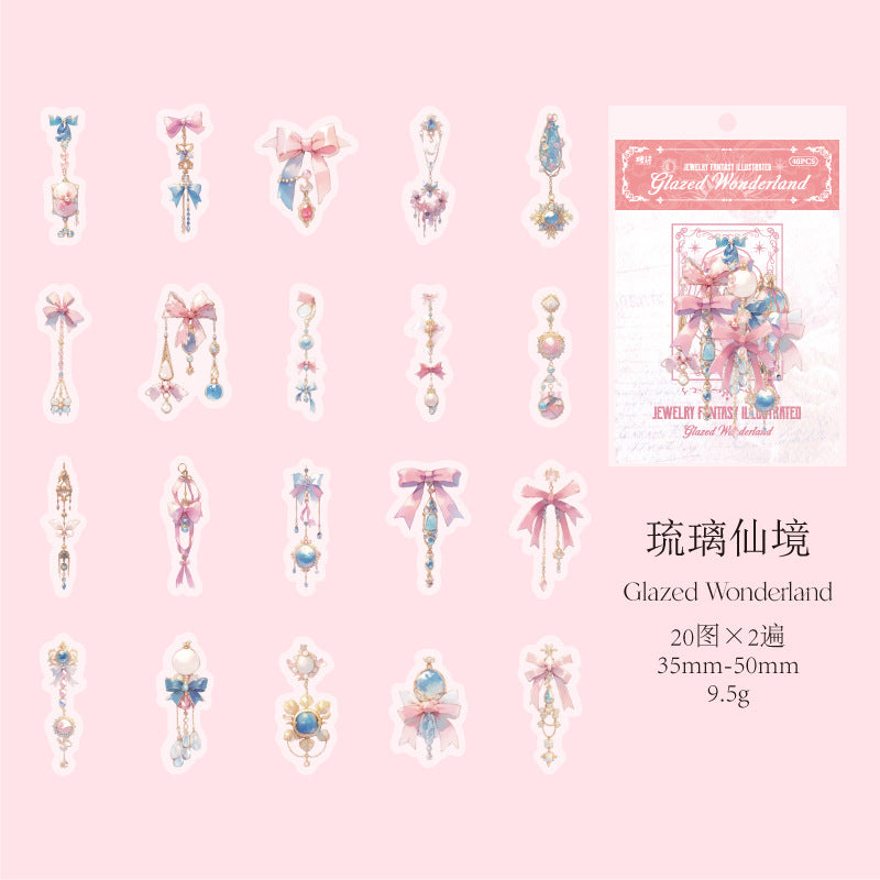 40pcs PET Jewellery Stickers ZBHXT