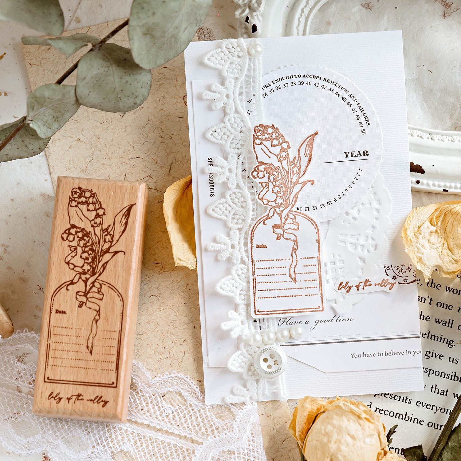 1 Pc Wood Stamp HHMM