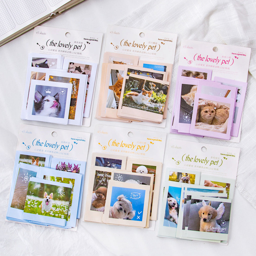 45 Pcs Dog Theme Stickers XDAC