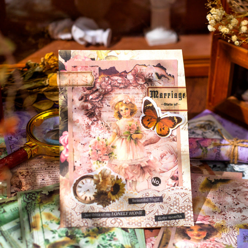 30Pcs Junk Journal Background Paper JSHYL