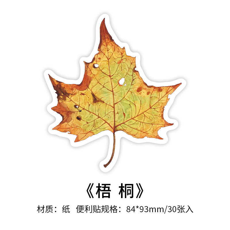 30 Pcs Leaf Notepad YLCS